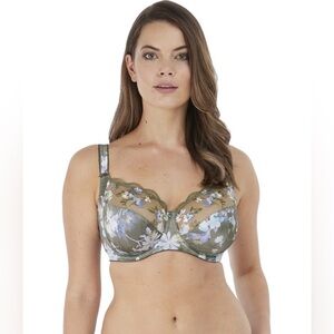 Fantasie Floral Underwire Bra - Olive and Blue